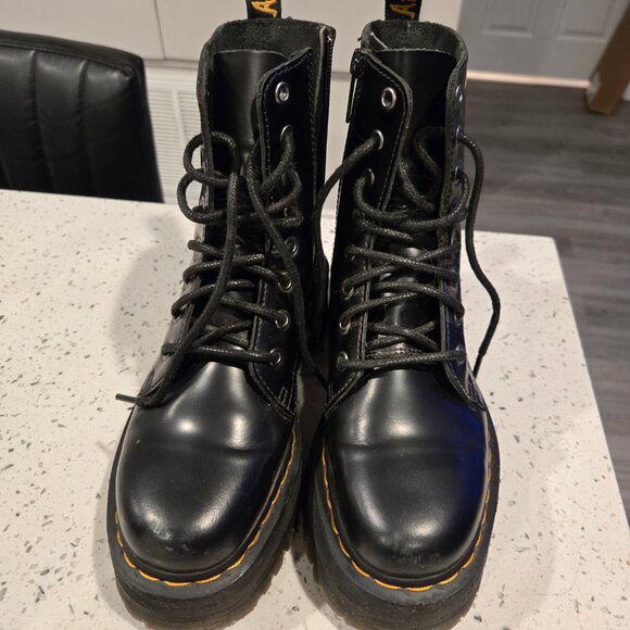 Jadon Boot Smooth Leather Platforms BLACK SIZE 7 WOMENS - Picture 4 of 14